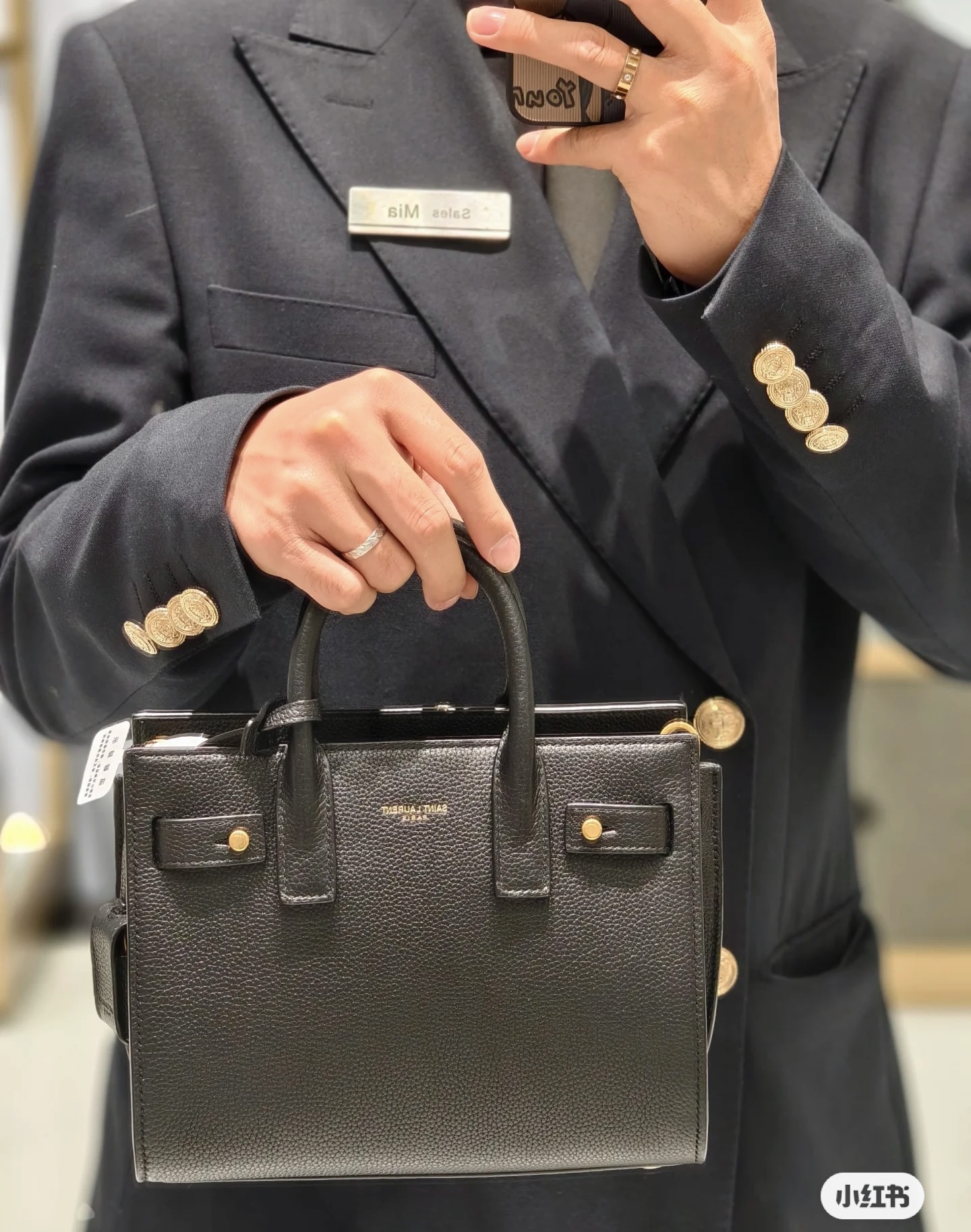 Saint Laurent Sac De Jour tote bag black