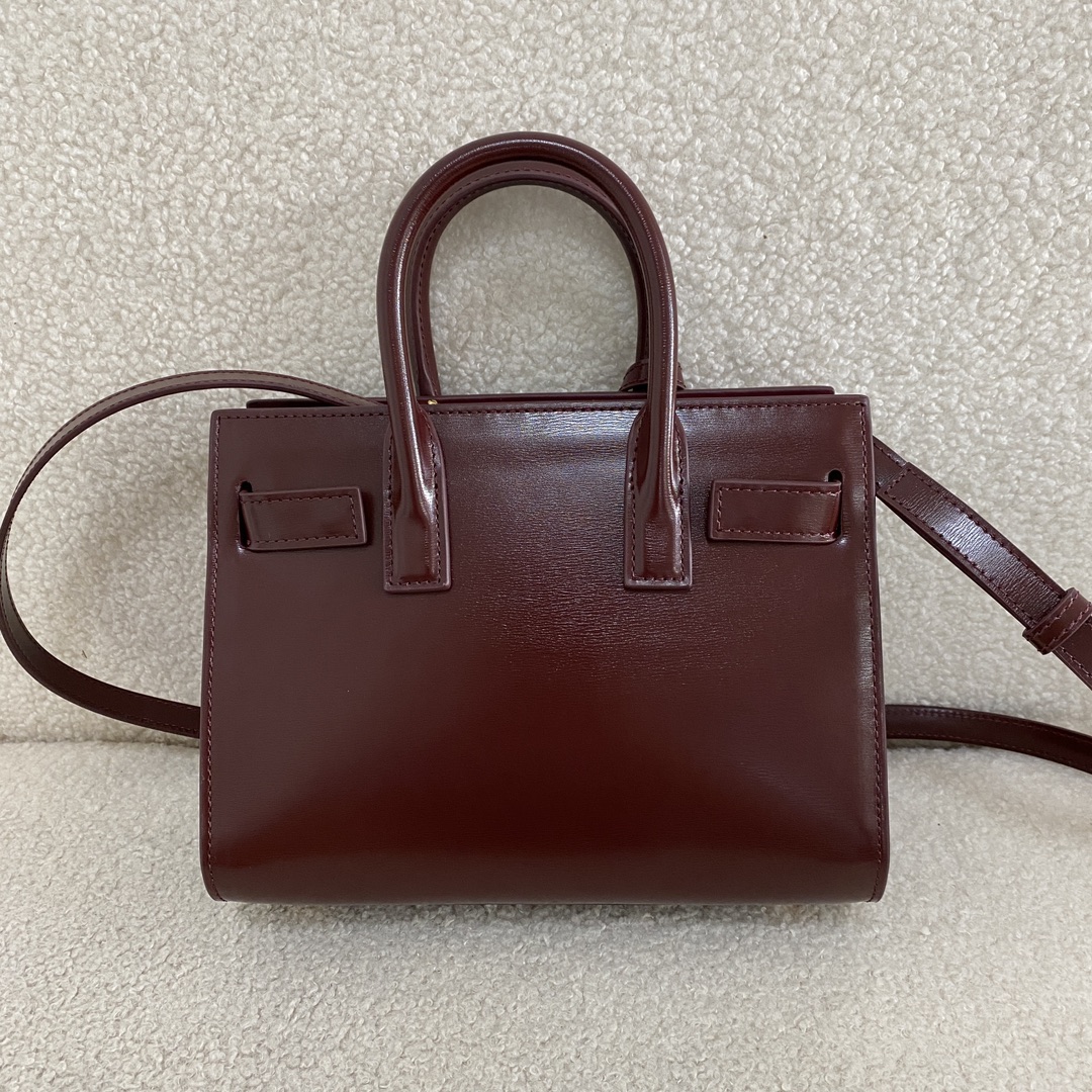 Saint Laurent Nano Sac de Jour Leather Tote Red