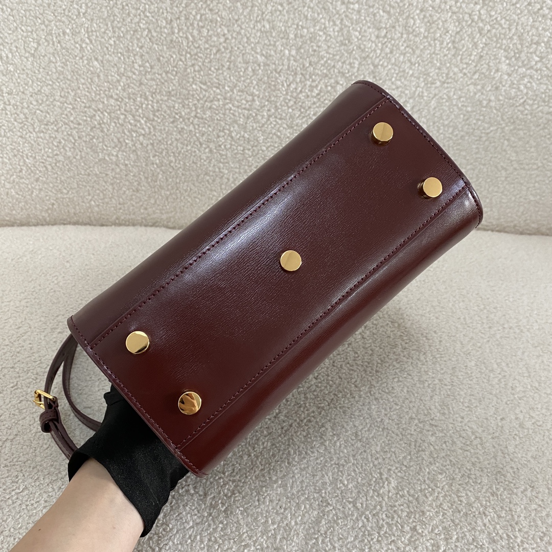 Saint Laurent Nano Sac de Jour Leather Tote Red