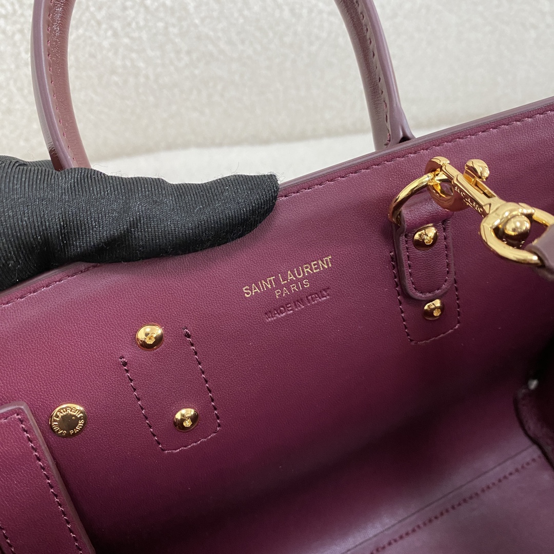 Saint Laurent Nano Sac de Jour Leather Tote Red